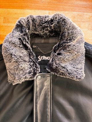 Chaqueta de cuero Schott Negra