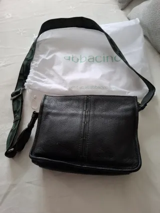 Bolso bandolera piel Abaccino negro