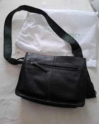 Bolso bandolera piel Abaccino negro