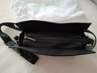 Bolso bandolera piel Abaccino negro