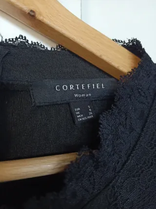 Vestido Cortefiel Negro Talla S