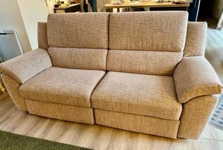 Divano poltrone Sofà tessuto beige