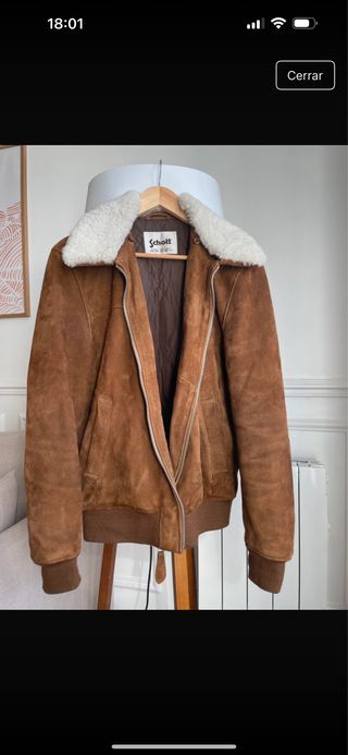 Chaqueta Schott Ante Beige