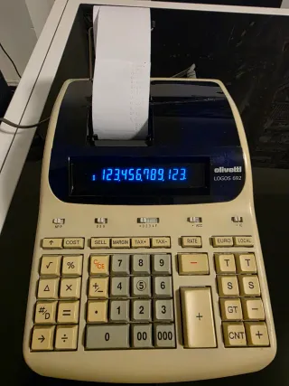 Calcolatrice Olivetti Logos 692 con manuale