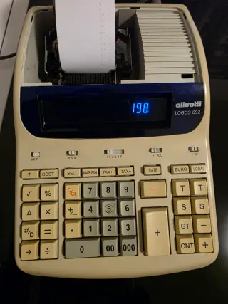 Calcolatrice Olivetti Logos 692 con manuale