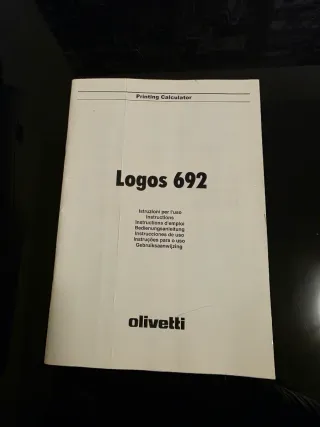 Calcolatrice Olivetti Logos 692 con manuale