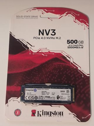 Kingston NV3 NVMe SSD 500GB PCIe 4.0 precuntado