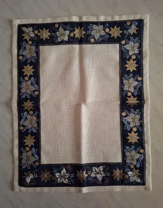 Tovaglietta runner Natale decoro floreale