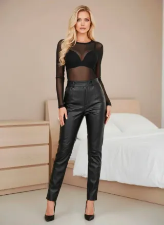 Blusa Malla Transparente H&M Negra Sexy