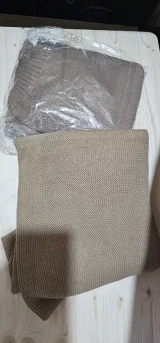 Coperta in cotone con nome ricamato personalliza