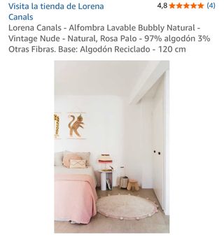 Alfombra Lorena Canals Bubbly Natural 120cm