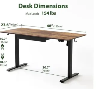 Escritorio Eléctrico Elevable 120x60