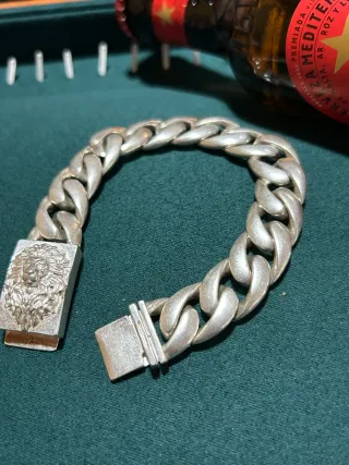 Esclava Plata 925 Cubana León