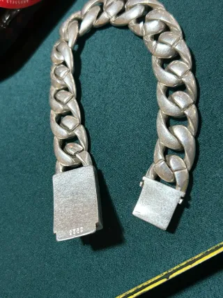 Esclava Plata 925 Cubana León