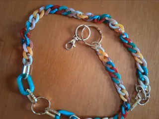 Cinturón mujer cadena multicolor eslabones