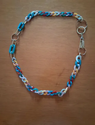 Cinturón mujer cadena multicolor eslabones