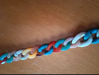 Cinturón mujer cadena multicolor eslabones