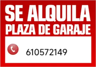 SE ALQUILA PLAZA GARAJE