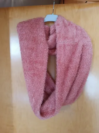 Bufanda cuello pelito rosa