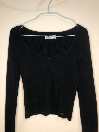 Jersey Manga Larga Escote Corazón Hollister XS