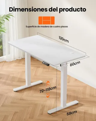 Escritorio Elevable Ajustable 120x60