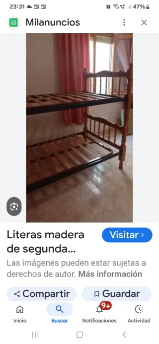 Litera de madera