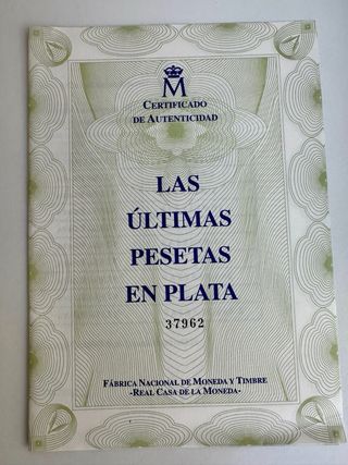 Colección Últimas Pesetas en Plata