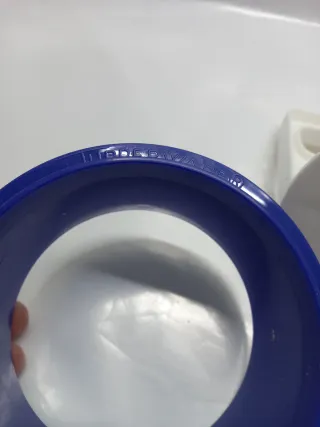 Tupperware Press Hamburger Blu/Bianco