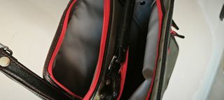 Borsa a tracolla Jaguar grigia e rosse