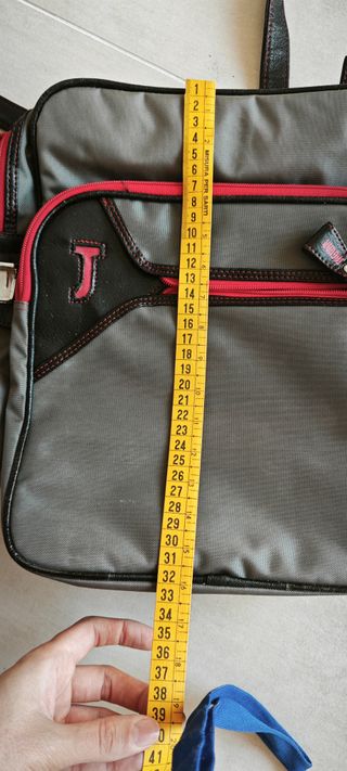 Borsa a tracolla Jaguar grigia e rosse