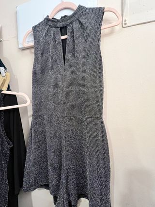 Mono corto fiesta plateado