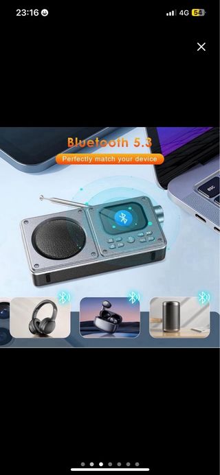 NUEVO Reproductor CD Negro/Gris