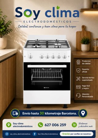 Cocina de gas Johnson COCI60BB1