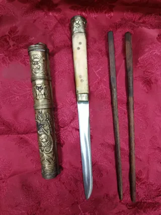 Cuchillo de viaje chino S.XIX