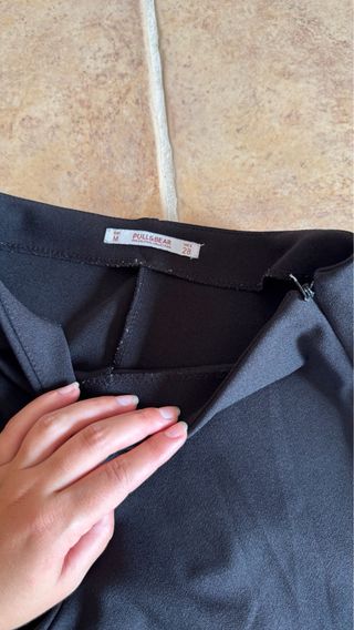 Pantalones negros acampanados - M