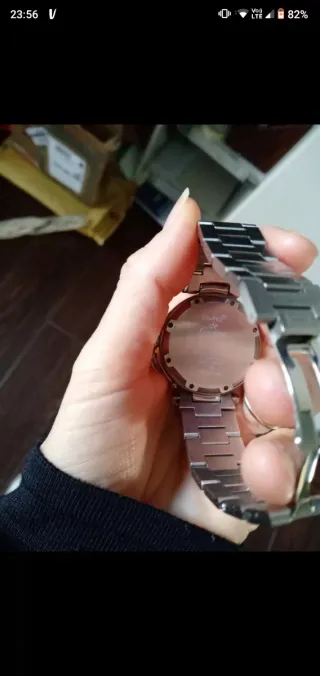 Orologio automatico in Acciaio dal quadrante rosa