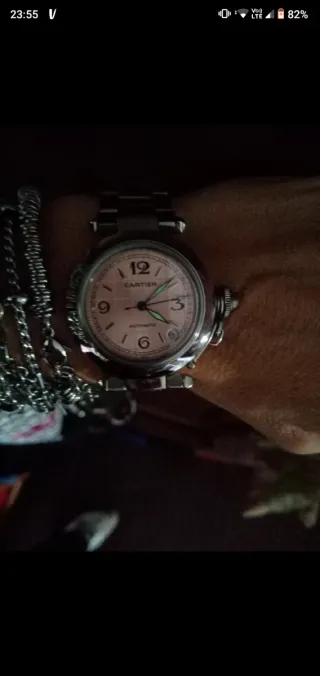 Orologio automatico in Acciaio dal quadrante rosa