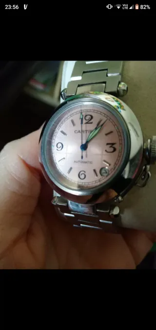 Orologio automatico in Acciaio dal quadrante rosa