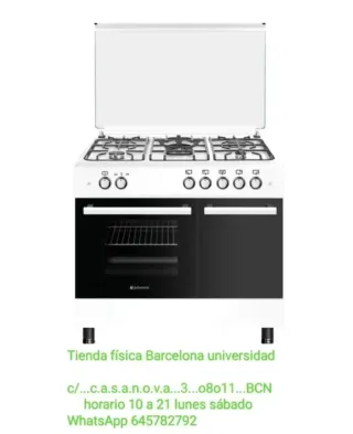 Cocina de gas Johnson 90cm blanca