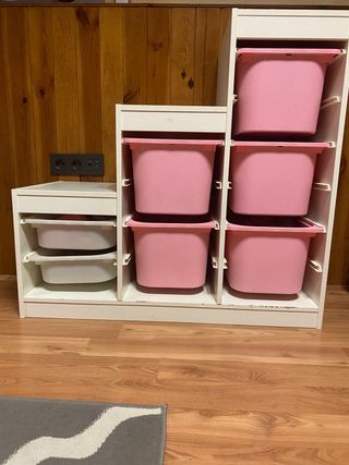 Mueble Organizador con Cajones Rosas