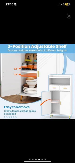 NUEVO Aparador Buffet Cocina Blanco