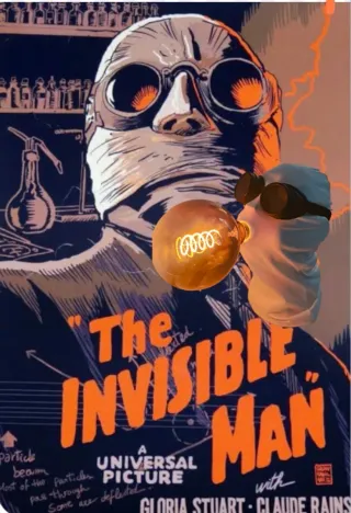 Lámpara Invisible man urban style space age