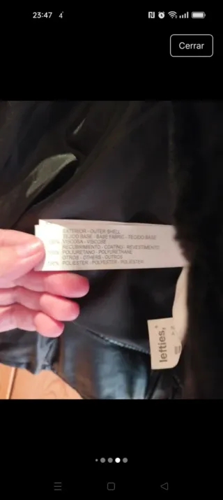 Chaqueta negra Lefties Talla L