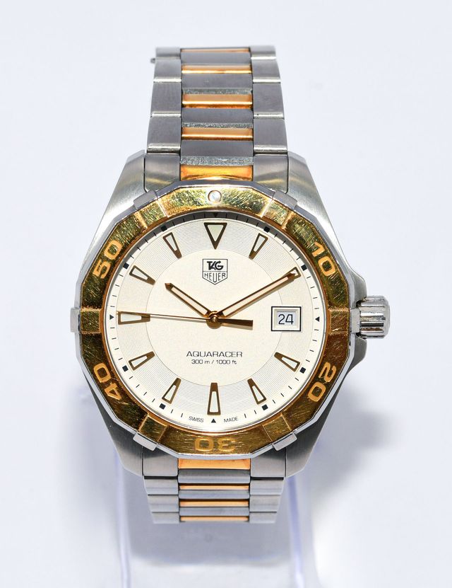 HEUER AQUARACER ACERO Y ORO 18K