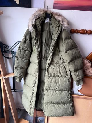 Parka Adidas plumón verde oliva