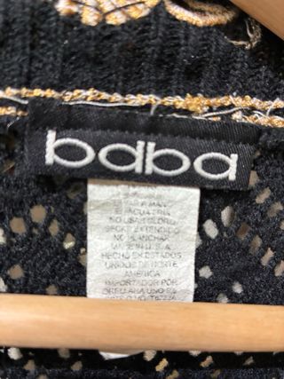 Cárdigan BDBA Negro y Dorado Talla Única