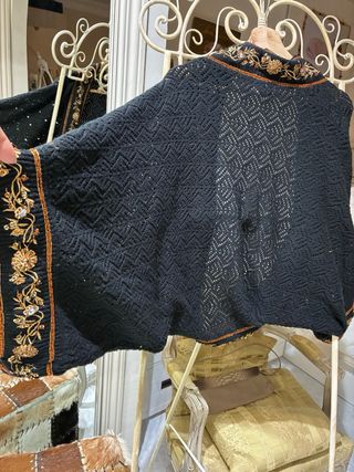 Cárdigan BDBA Negro y Dorado Talla Única