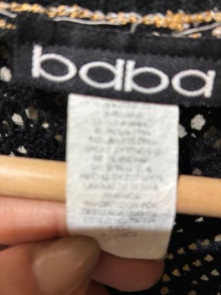 Cárdigan BDBA Negro y Dorado Talla Única