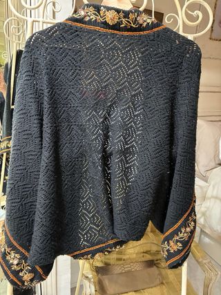 Cárdigan BDBA Negro y Dorado Talla Única