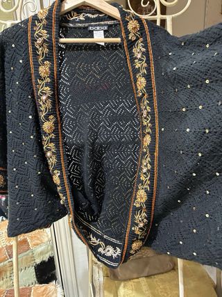 Cárdigan BDBA Negro y Dorado Talla Única